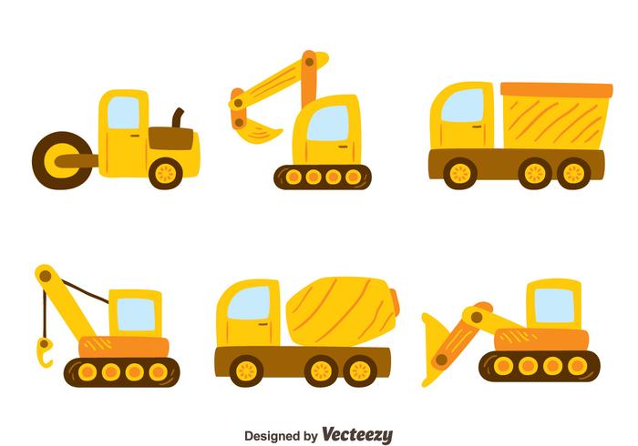 Vectores de la máquina de la construcción