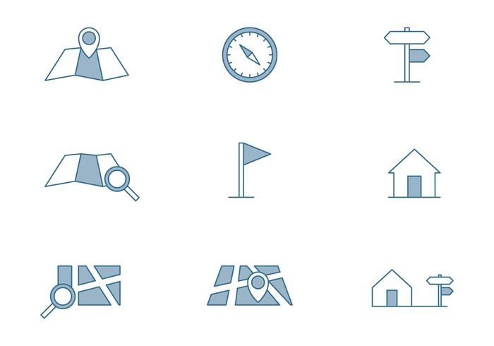 Map Symbol Icon vector