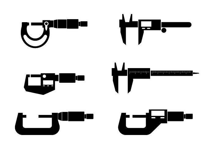 Icono Del Micrómetro Vector