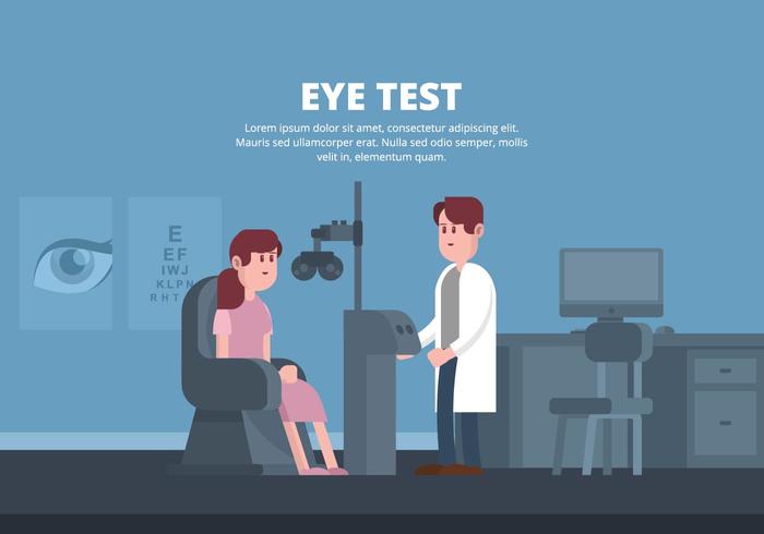 Ilustración de la prueba del ojo vector