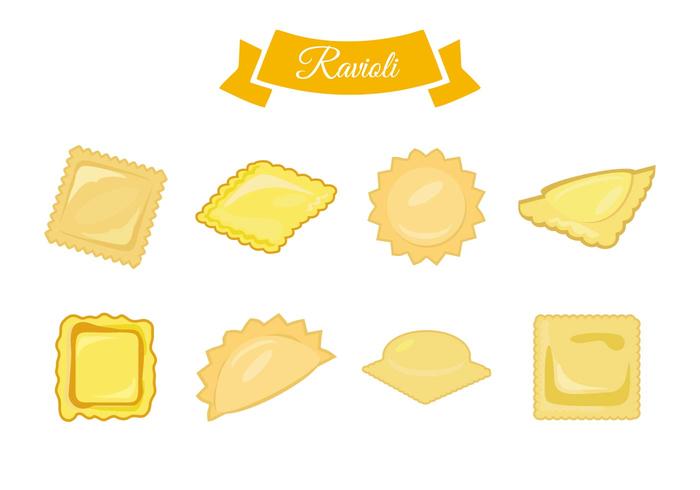 Comida italiana gratis Ravioli Vector