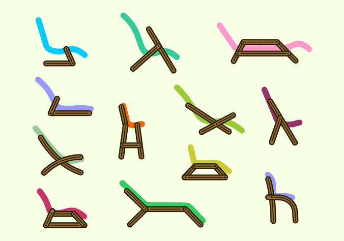 Simple Lawn Chair Vectors 