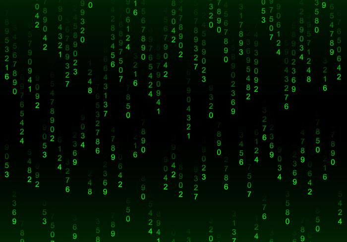 Caída De Los Números Matrix Vector De Fondo