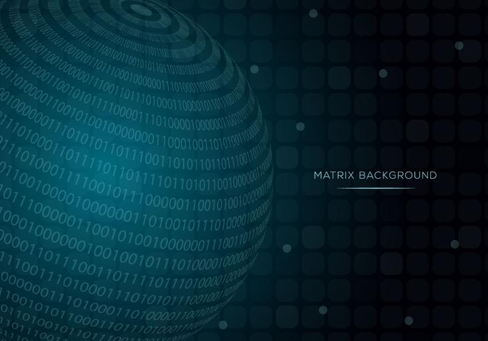 Sphere Matrix Background Vector