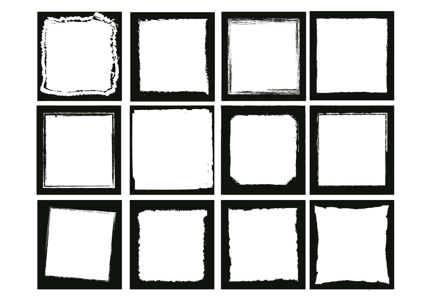 Download Photo edges square vector set - Download Free Vectors ...