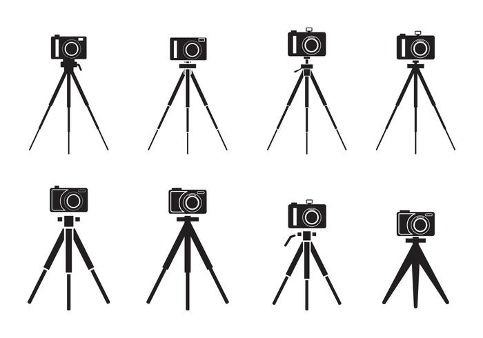 Camera Tripod Silhouette vector