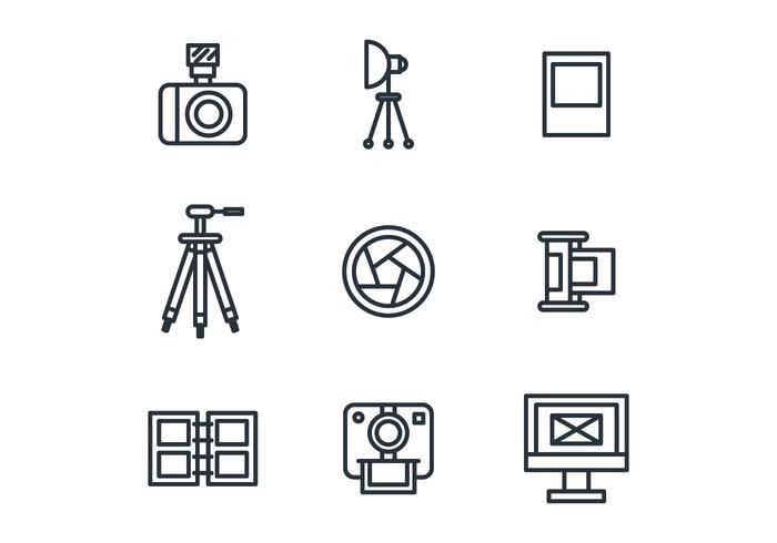 Outlined Photography Icons Outlined Photography Icons