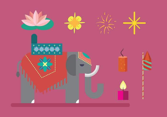 Diwali Elements Vector Diwali Elements Vector