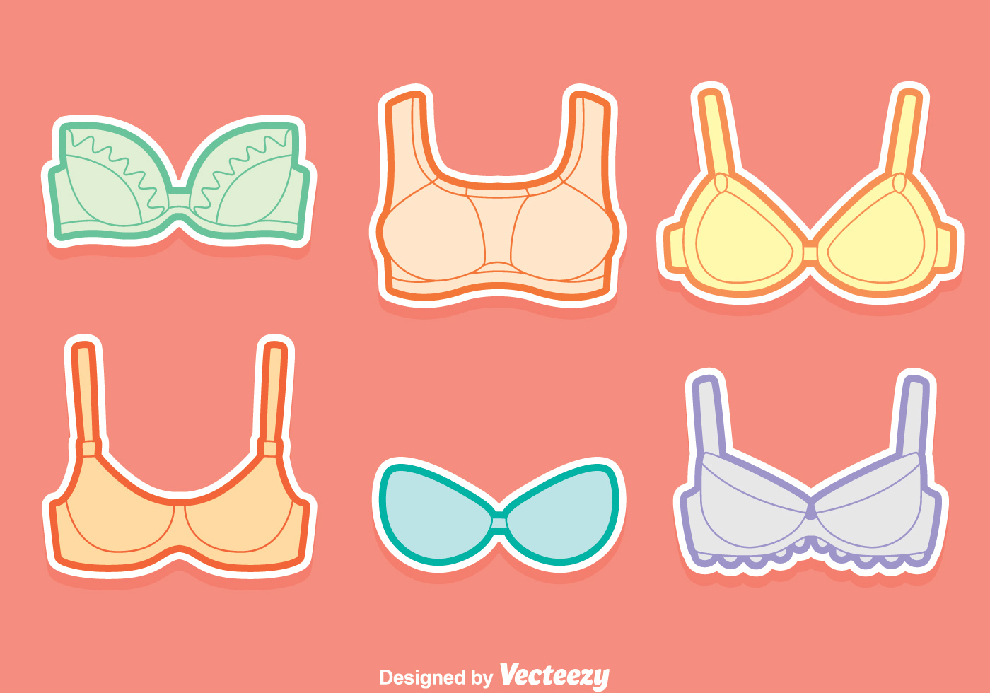 Plunge bustier bra Silhouette Vector, Clipart Images, Pictures