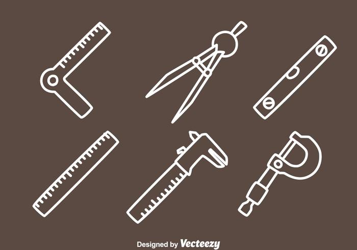 Meansurement Tools Line Icons Vector Meansurement Tools Line Icons Vector