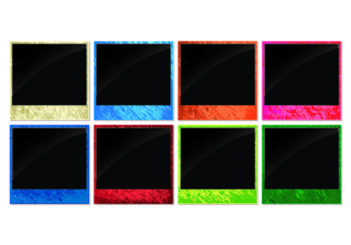 Bright Neon Photo Edges Vectors Bright Neon Photo Edges Vectors