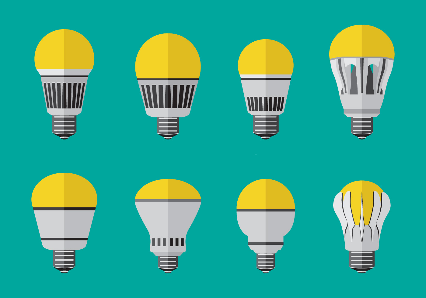 Flat LED Light Vectors 151871 Vector Art at Vecteezy