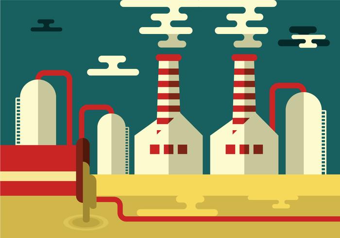 Simple Factory Landscape vector