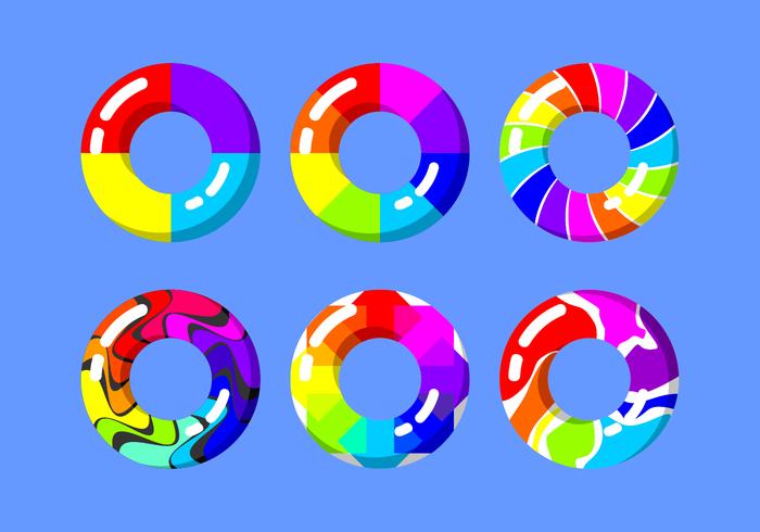 Rainbow Innertube Free Vector