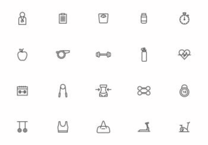 Personal Trainer and Fitness Vectors