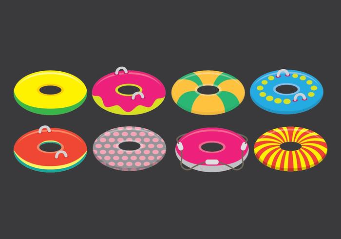 Conjunto de Iconos de Innertube vector