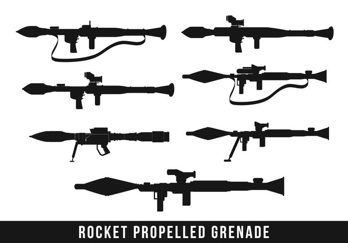 Rpg Missile Silhouette vector