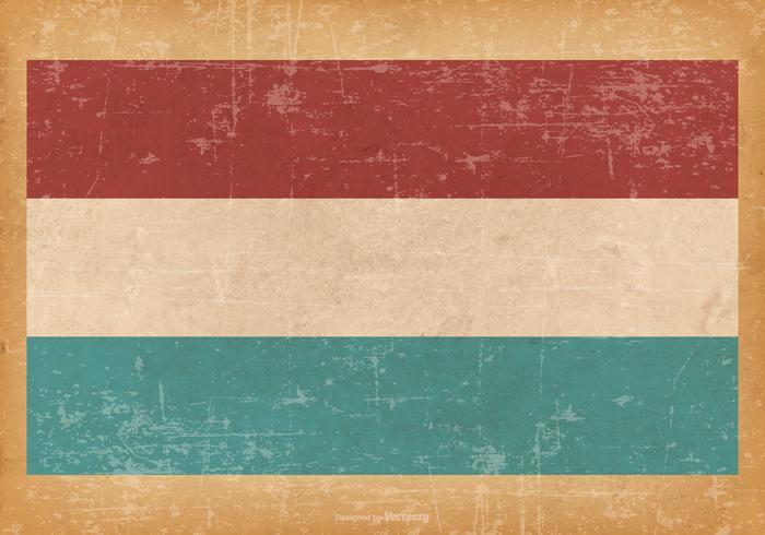 Grunge Bandera de Luxemburgo vector