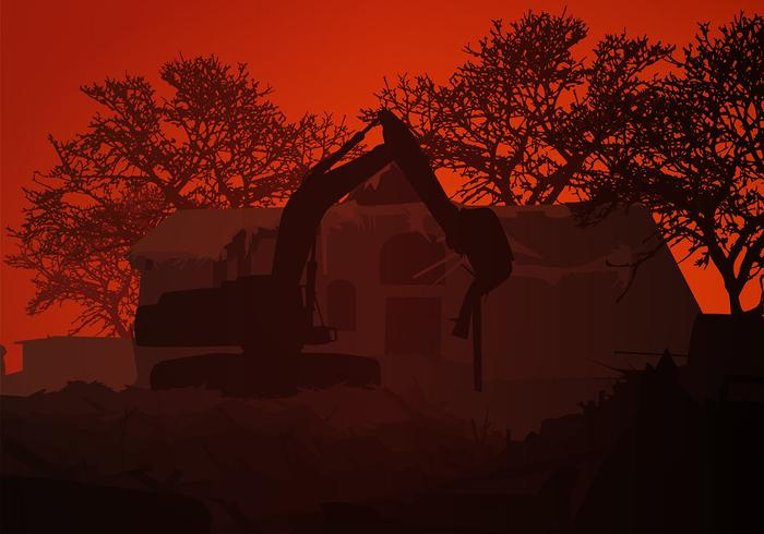 Demolition Silhouette Free Vector