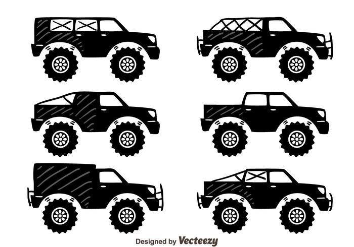 Offroad Suv Car Collection Vector