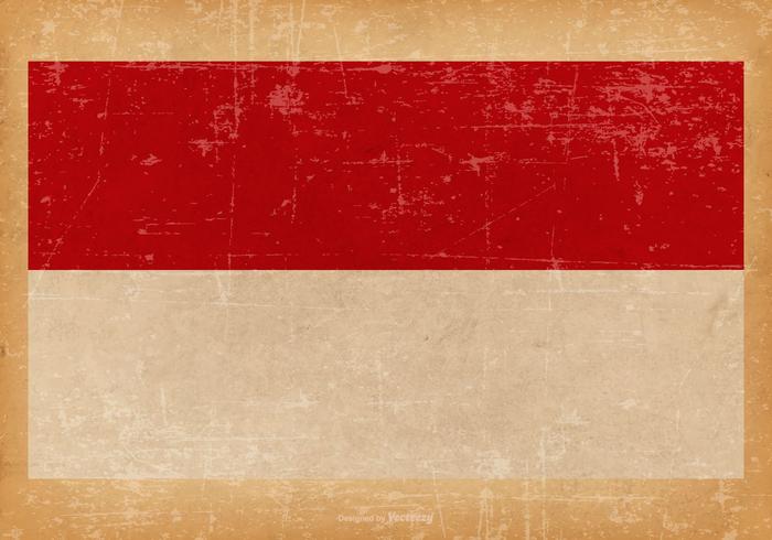 Grunge Flag of Monaco vector