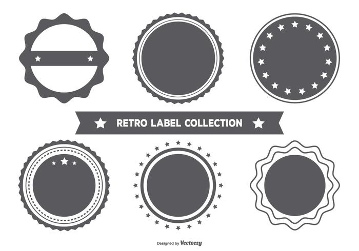 Blank Retro Style Badge Collection vector