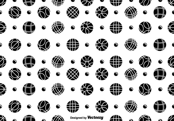 Vector Seamless Bocce Balls And Pentaque Ball Icons Pattern