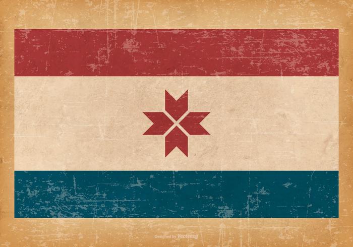 Grunge Flag of Mordovia vector