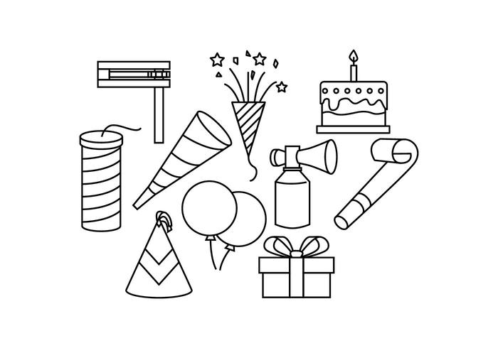 Free Party Line Icon Vector Free Party Line Icon Vector