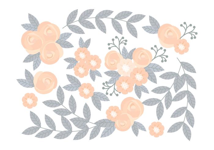 Conjunto floral del vector