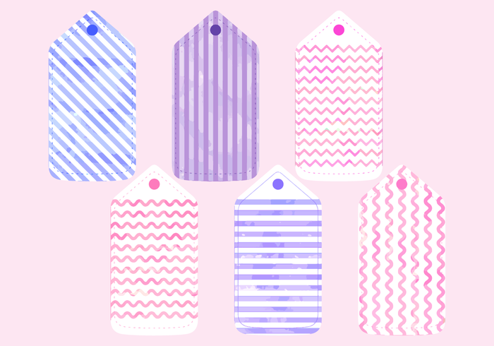 Vector Watercolor Tags Vector Watercolor Tags