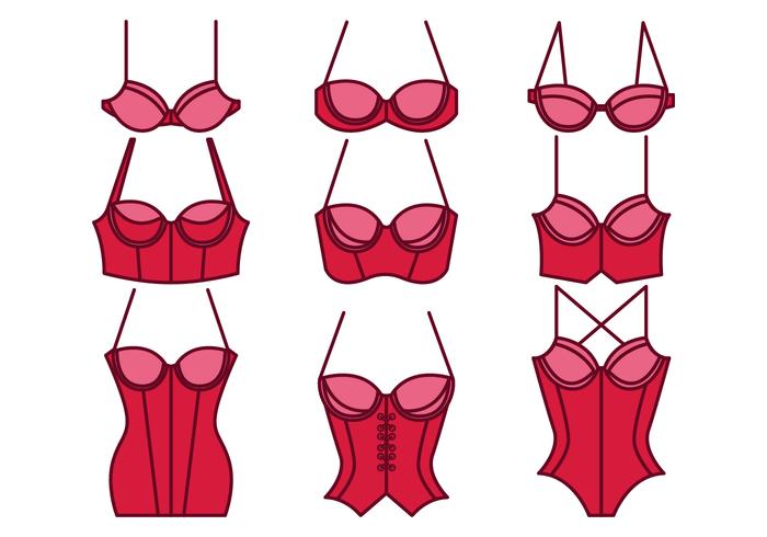 Bustier Icons Collection 152248 Vector Art at Vecteezy