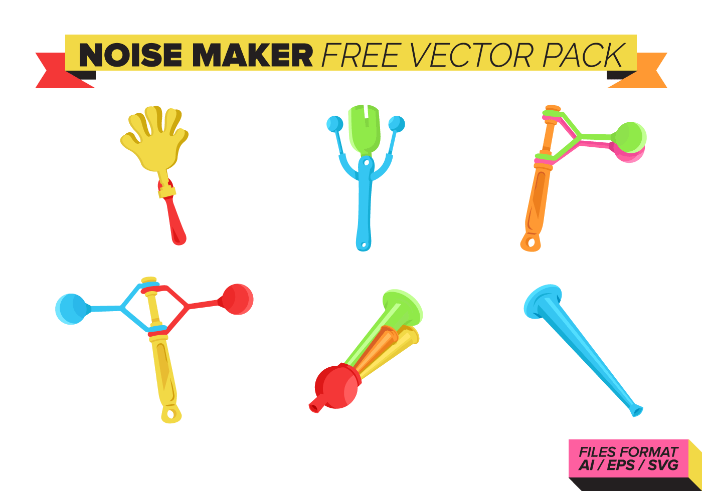 Noise Maker Free Vector Pack 152256 Vector Art at Vecteezy