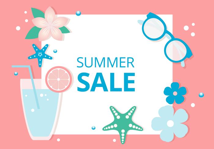 Free Flat Design Vector Summer Sale Free Flat Design Vector Summer Sale