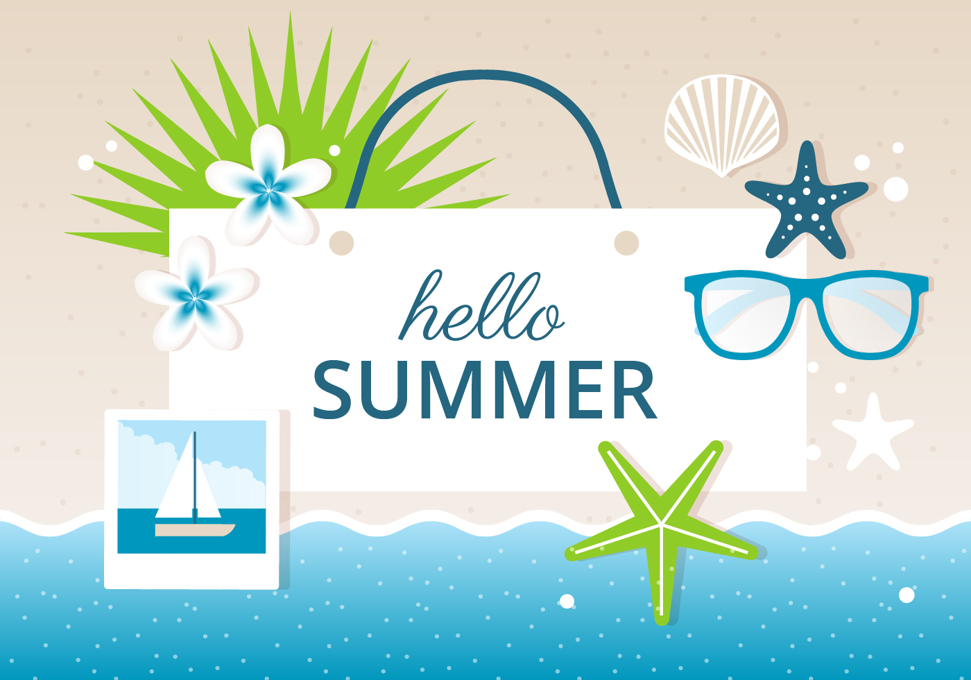 Download Free Design Vector Summer Background - Download Free ...