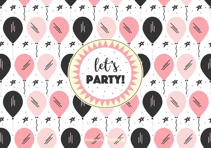 Let’s Party Vector Background