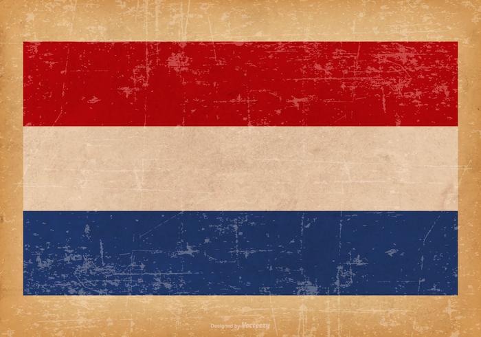 Grunge Flag of Netherlands vector