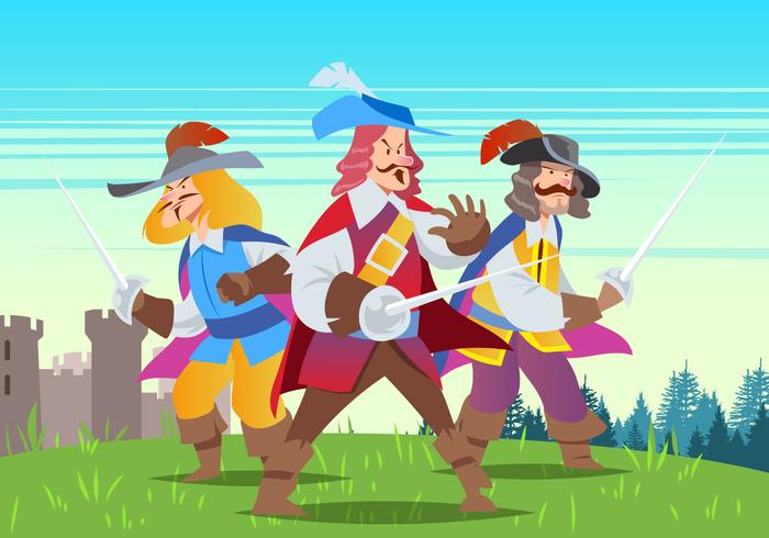 Three Musketeer vector