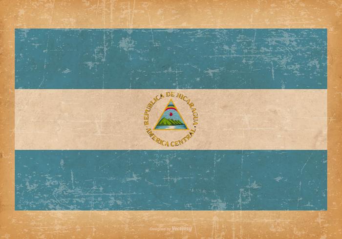 Grunge Bandera de Nueva Nicaragua vector