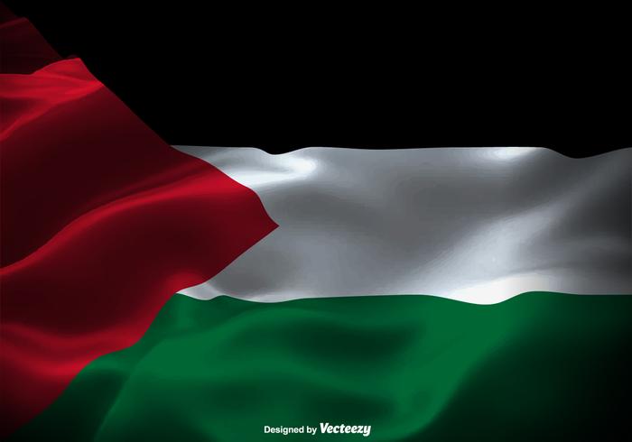 Vector Close Up Of Gaza Strip Flag