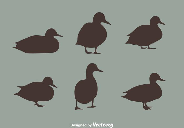 Loon Duck Silhouette Vector