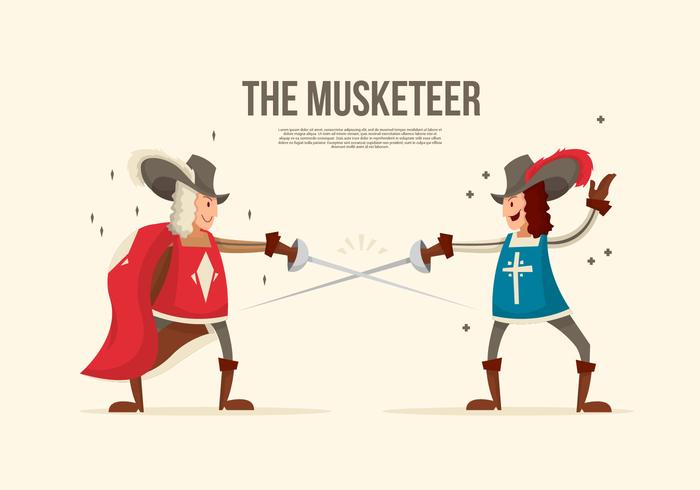 The Battle Musketeer Vector Illustration