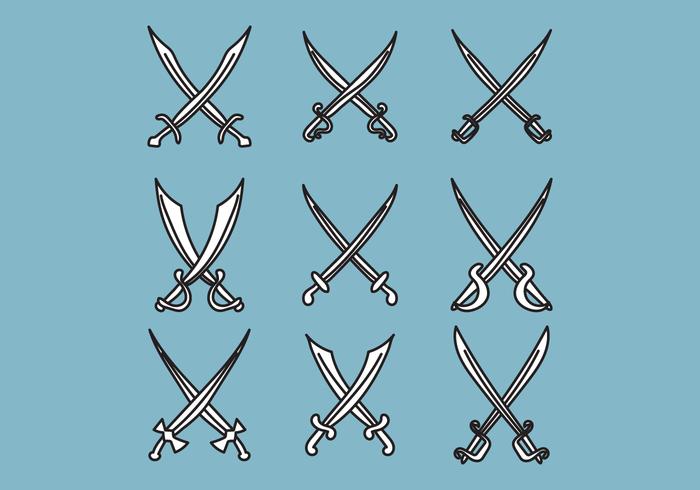 Set Of Swords vector