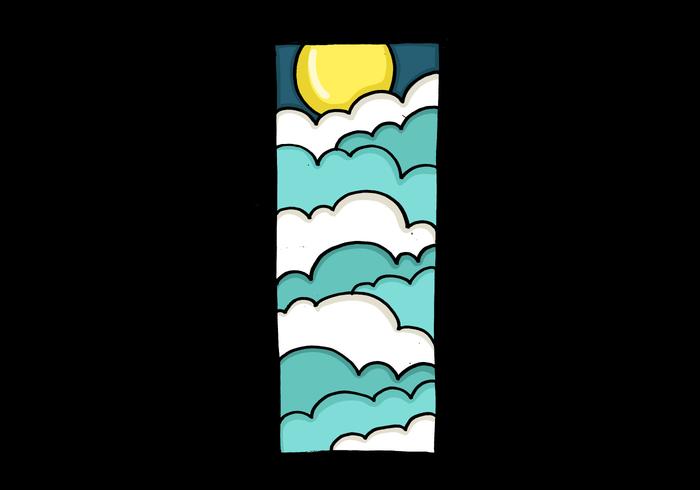 Moon and clouds design Moon and clouds design