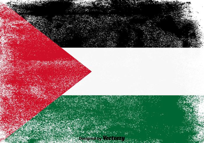 Vector Grunge Gaza Strip Palestine Flag