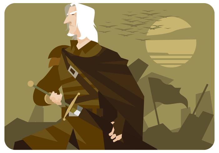 White Hair Musketeer Vector