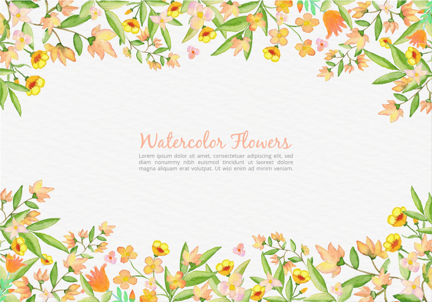 Free Vector Painted Orange Flowers Background 152521 Vector Art at Vecteezy