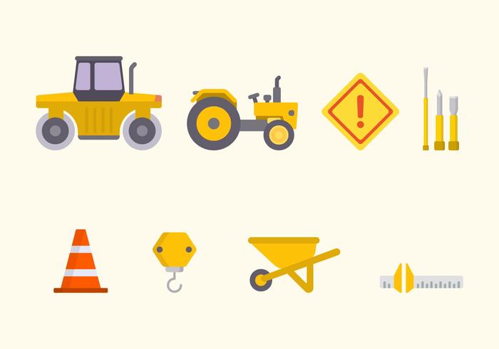 Flat Road Construction Vectors