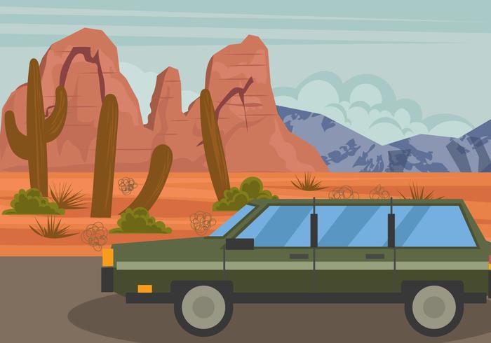 Vintage Station Wagon Illustration vector