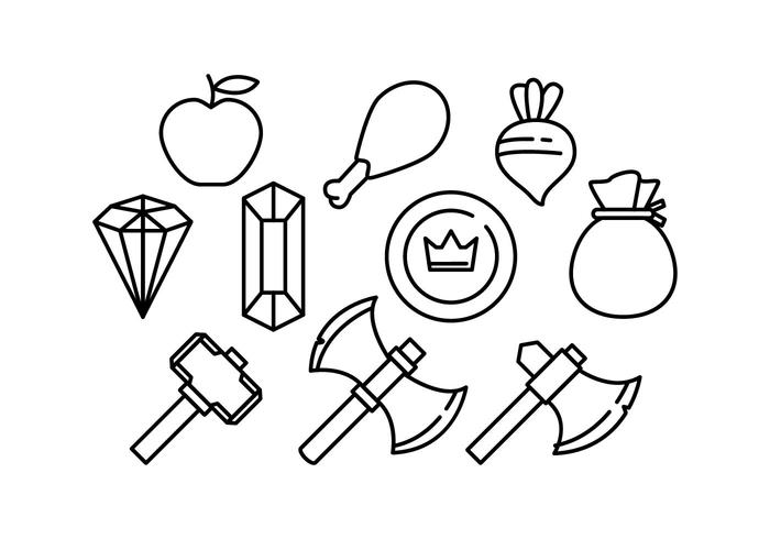 Juego Gratis Rpg Line Icon Vector